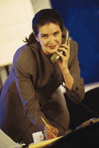 woman on phone